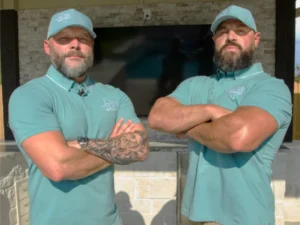 Hector and Alexis Garcia owners of Tejas Patios and Outdoors custom outdoor kitchen builders in north Houston